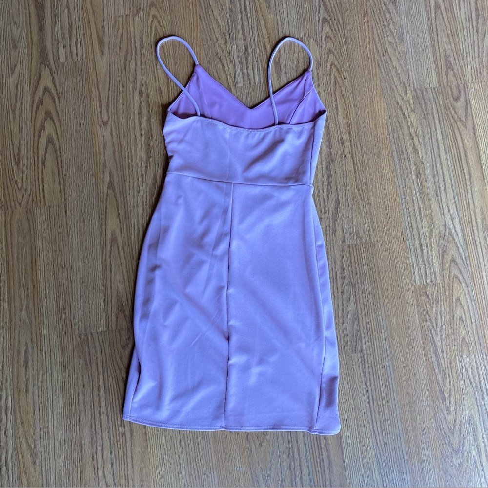 Lulus Forever Your Girl Mauve Pink Bodycon Dress - M - Picture 3 of 4